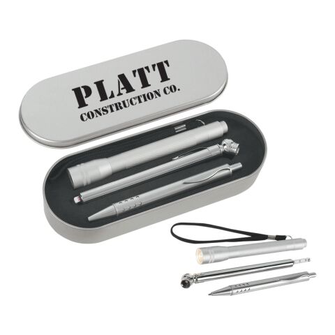 3-In-1 Emergency Tool Set Silver | SILK SCREEN | Top | 5.00 Inches × 1.50 Inches