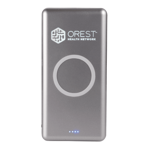 UL Listed Light Up Qi 10000 Wireless Power Bank Standard | Gunmetal | No Imprint | not available | not available