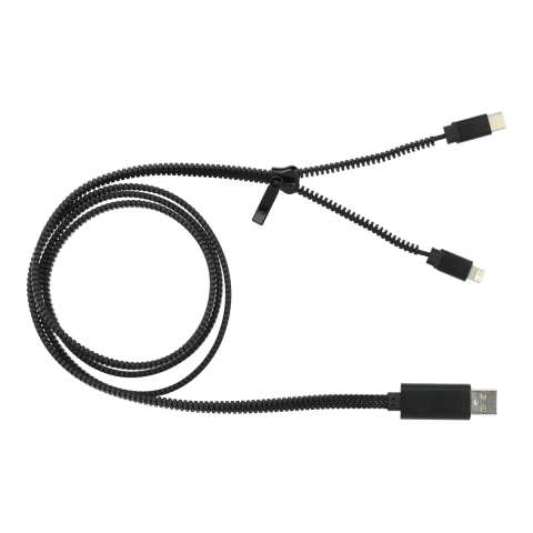 Zipper 3-in-1 Charging Cable Black | No Imprint | not available | not available