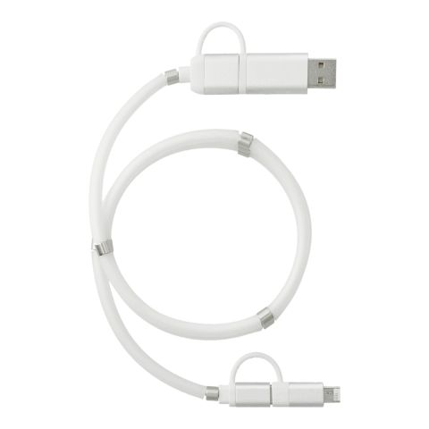 Whirl 5-in-1 Charging Cable with Magnetic Wrap Standard | White | No Imprint | not available | not available