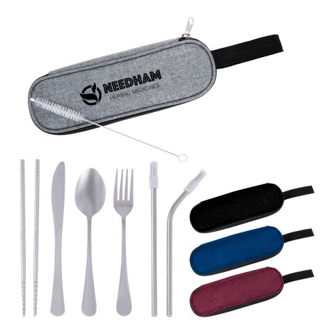 Stainless Steel Cutlery Set In Pouch Navy Blue | No Imprint | not available | not available