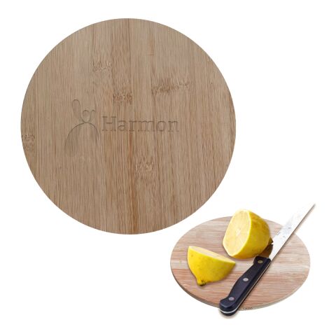 Round Bamboo Cutting Board Beige | No Imprint