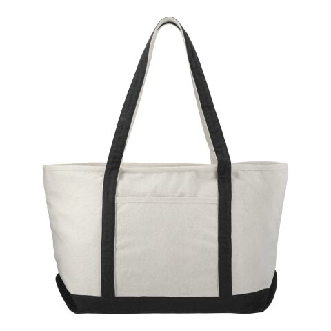 Baltic 18oz Cotton Canvas Zippered Boat Tote Standard | Black | No Imprint | not available | not available