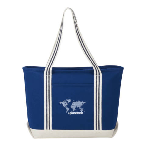 Atlantic Stripe 20oz Cotton Zippered Boat Tote Navy | No Imprint | not available | not available