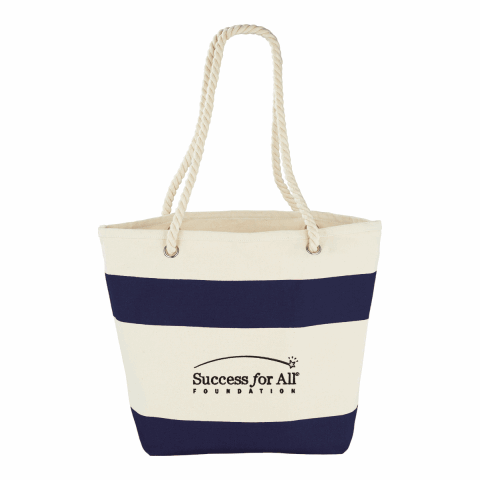 Capri Stripes 12oz Cotton Canvas Shopper Tote