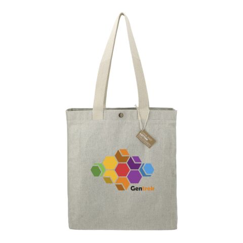 Repose 10oz Recycled Cotton Box Tote w/Snap Standard | Gray | No Imprint | not available | not available