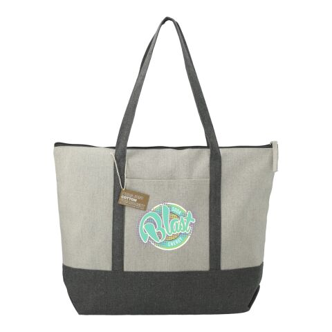 Repose 10oz Recycled Cotton Zippered Tote Standard | Gray | No Imprint | not available | not available