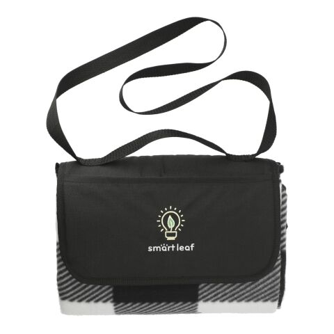 Oversized 6&#039; Round Recycled PET Picnic Blanket Black | No Imprint | not available | not available