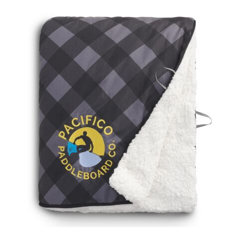 High Sierra Roll-Up Puffy Sherpa Blanket Standard | Gray-Black | No Imprint | not available | not available
