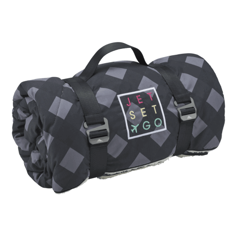 High Sierra Roll-Up Puffy Sherpa Blanket Standard | Gray-Black | No Imprint | not available | not available