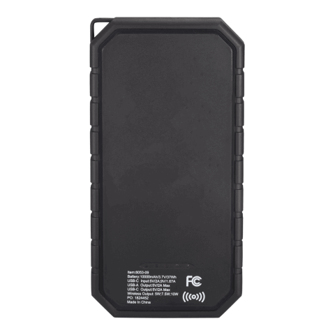 High Sierra® IPX 5 Solar Fast Wireless Power Bank Standard | Black | No Imprint | not available | not available