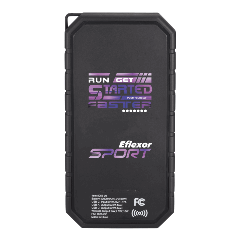 High Sierra® IPX 5 Solar Fast Wireless Power Bank Black | No Imprint | not available | not available