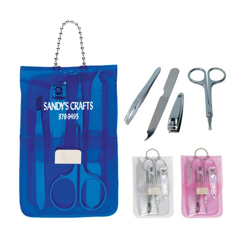 Vinyl Manicure Set Indigo | 1 color PAD PRINT | Front | 1.50 Inches × 1.00 Inches