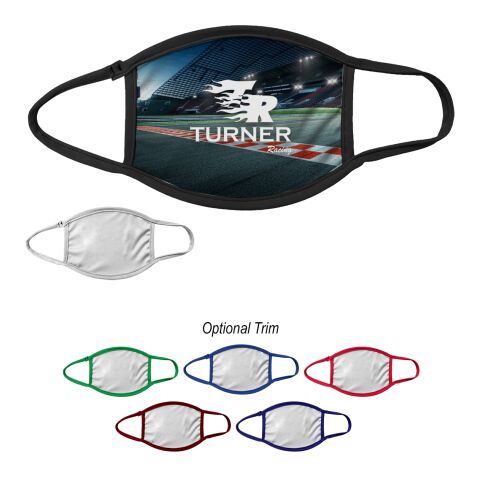 2-Ply Sublimation Face Mask White | 1-color Sublimation Process | Front | 6.00 Inches × 5.00 Inches