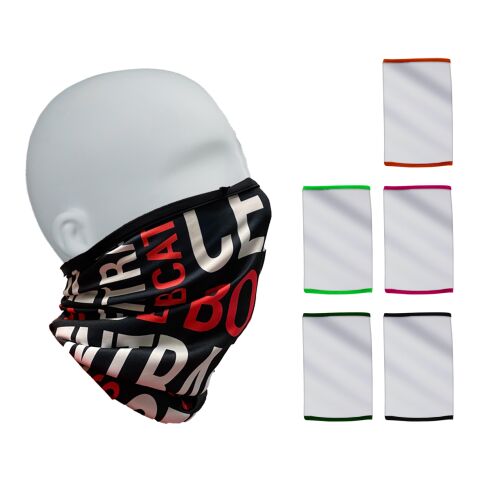 Premium Neck Gaiter White/Lime | Sublimation | Standard | 19.50 Inches × 13.00 Inches