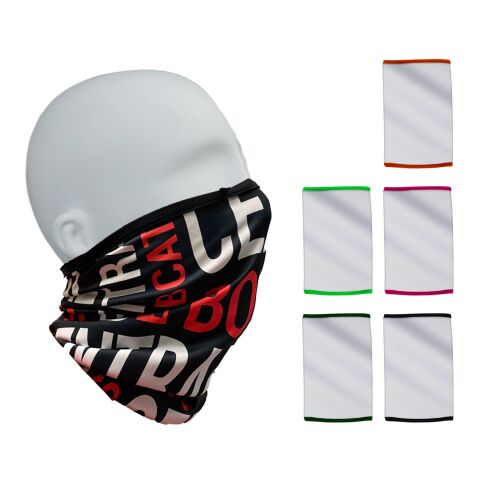 Premium Neck Gaiter White/Lime | 1-color Sublimation Process | Standard | 19.50 Inches × 13.00 Inches