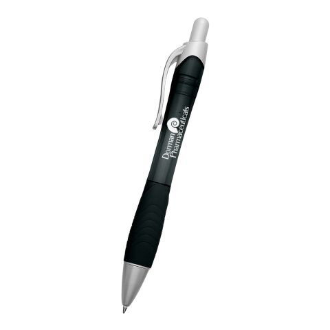 Rio Ballpoint Pen With Contoured Rubber Grip Translucent Charcoal-Translucent Black | No Imprint | not available | not available