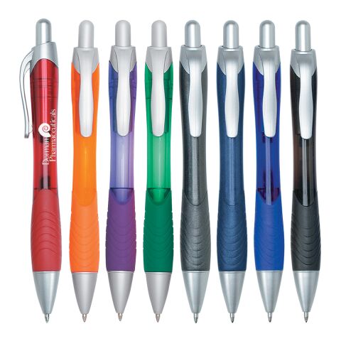 Rio Gel Pen With Contoured Rubber Grip Transparent-Red | No Imprint | not available | not available