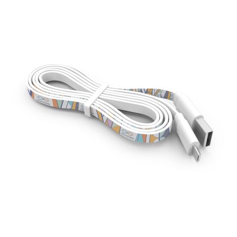 3 Foot Branded Cable White | 4 Color Process | CABLE | 39.00 Inches × 0.30 Inches