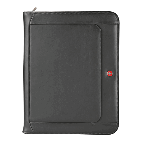 Wenger® Executive Leather Zippered Padfolio Standard | Black | No Imprint | not available | not available