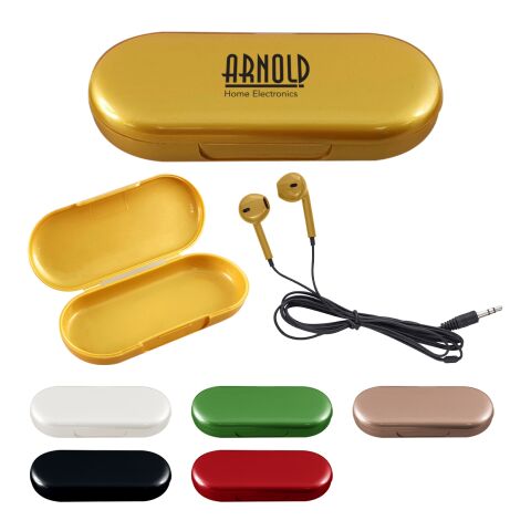Metallic Wired Earbuds Gold | No Imprint