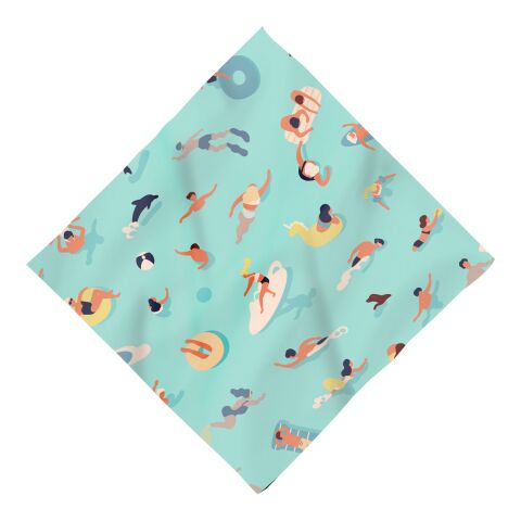 16&quot; x 16&quot; Full Color Dog Bandana White | 1-color Sublimation Process | Side1 | 16.00 Inches × 16.00 Inches