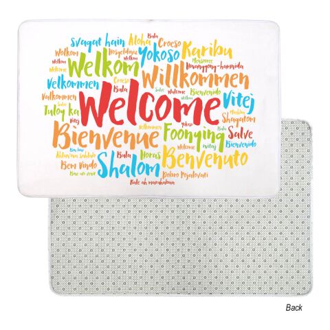 Large Entryway Floormat White | Sublimation | Front | 35.45 Inches × 23.65 Inches