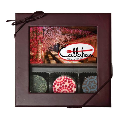 Custom Printed Chocolate Bar With 3 Truffles Brown | No Imprint