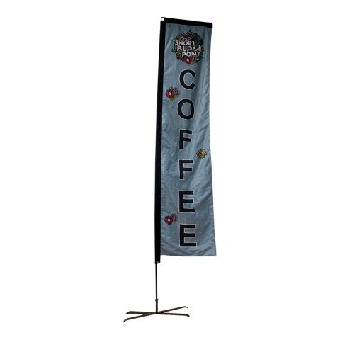 Rectangle Advertising Flag - 17&#039; White | Sublimation | Item | 27.60 Inches × 150.00 Inches