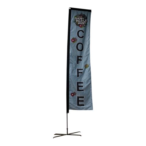 Rectangle Advertising Flag - 17&#039; White | 1-color Sublimation Process | Item | 27.60 Inches × 150.00 Inches