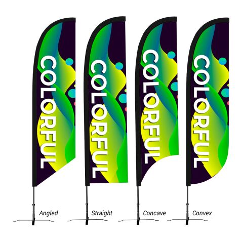Small 9&#039; Custom Feather Flag White | SUBLIMATION PROCESS | Standard | 25.75 Inches × 78.75 Inches