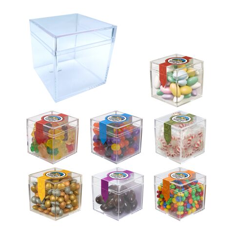 Cube Shaped Acrylic Container With Candy No Imprint