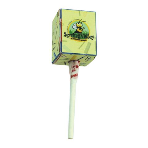 Dum Dum Pop W/ Flag or Four Color Process Box White | HP Printer | Location 1 | 3.80 Inches × 0.80 Inches