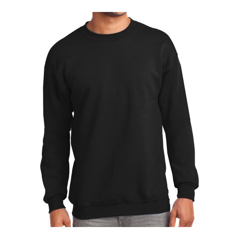 Port &amp; Company® Essential Fleece Crewneck Sweatshirt Black | M | No Imprint