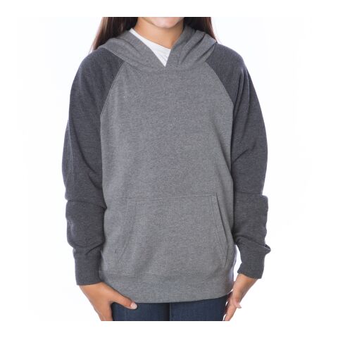 Independent Trading Company Youth Lightweight Special Blend Raglan Hooded Pullover Nickel | L | No Imprint | not available