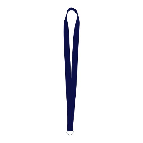 Sewn Screen Printed Polyester Value Lanyard Navy Blue | No Imprint