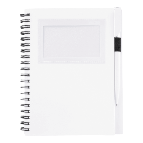 5.5&quot; x 7&quot; Star Spiral Notebook w/Pen Standard | White | No Imprint | not available | not available