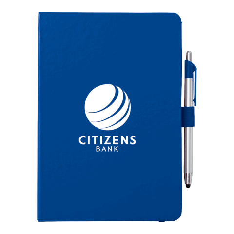 6&quot; x 8.5&quot; Crown Journal with Pen-Stylus Standard | Blue | No Imprint | not available | not available