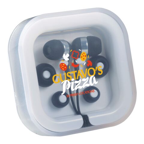 Color Pop Earbuds w/ Microphone Standard | Black | No Imprint | not available | not available