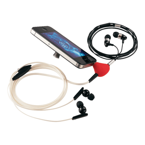 2-in-1 3.5mm Music Splitter and Phone Stand Standard | Red | No Imprint | not available | not available