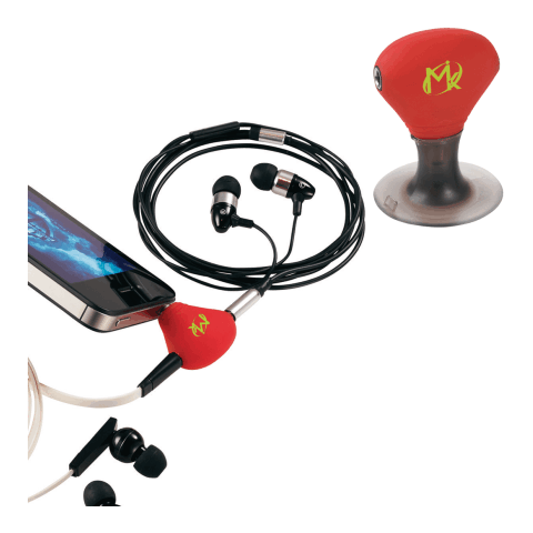2-in-1 3.5mm Music Splitter and Phone Stand Standard | Red | No Imprint | not available | not available