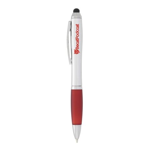 Nash Ballpoint Pen-Stylus Standard | Silver w- Red Trim | No Imprint | not available | not available