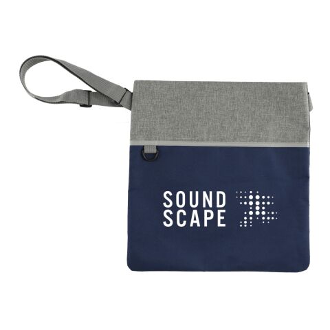 Double Heather RPET Crossbody Tote Standard | Navy Blue-Gray | No Imprint | not available | not available