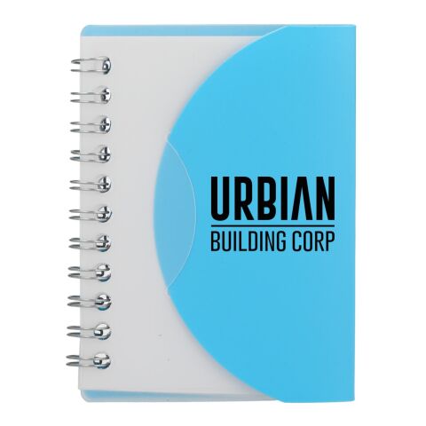 3.4” x 4.5” FSC® Recycled Post Spiral Notebook Transparent-Blue | No Imprint | not available | not available