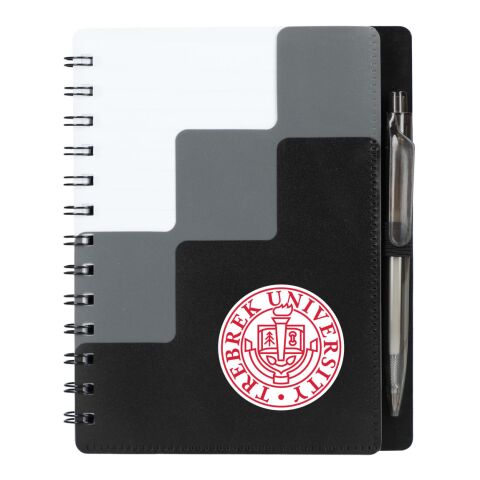 5&quot; x 7&quot; Recycled Pace Spiral Notebook w Pen Standard | Black | No Imprint | not available | not available