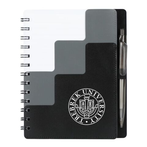 5&quot; x 7&quot; Recycled Pace Spiral Notebook w Pen Standard | Black | No Imprint | not available | not available