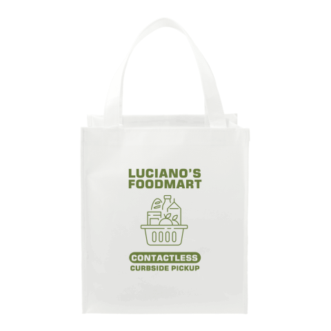 Double Laminated Wipeable Grocery Tote Standard | White | No Imprint | not available | not available