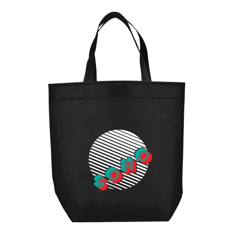 Challenger Non-Woven Shopper Tote Standard | Black | No Imprint | not available | not available