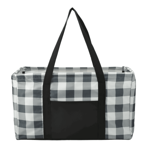 Buffalo Plaid Utility Tote Standard | White-Black | No Imprint | not available | not available