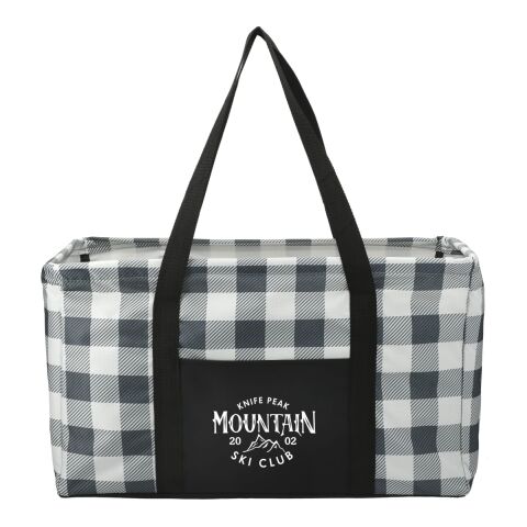 Buffalo Plaid Utility Tote White-Black | No Imprint | not available | not available